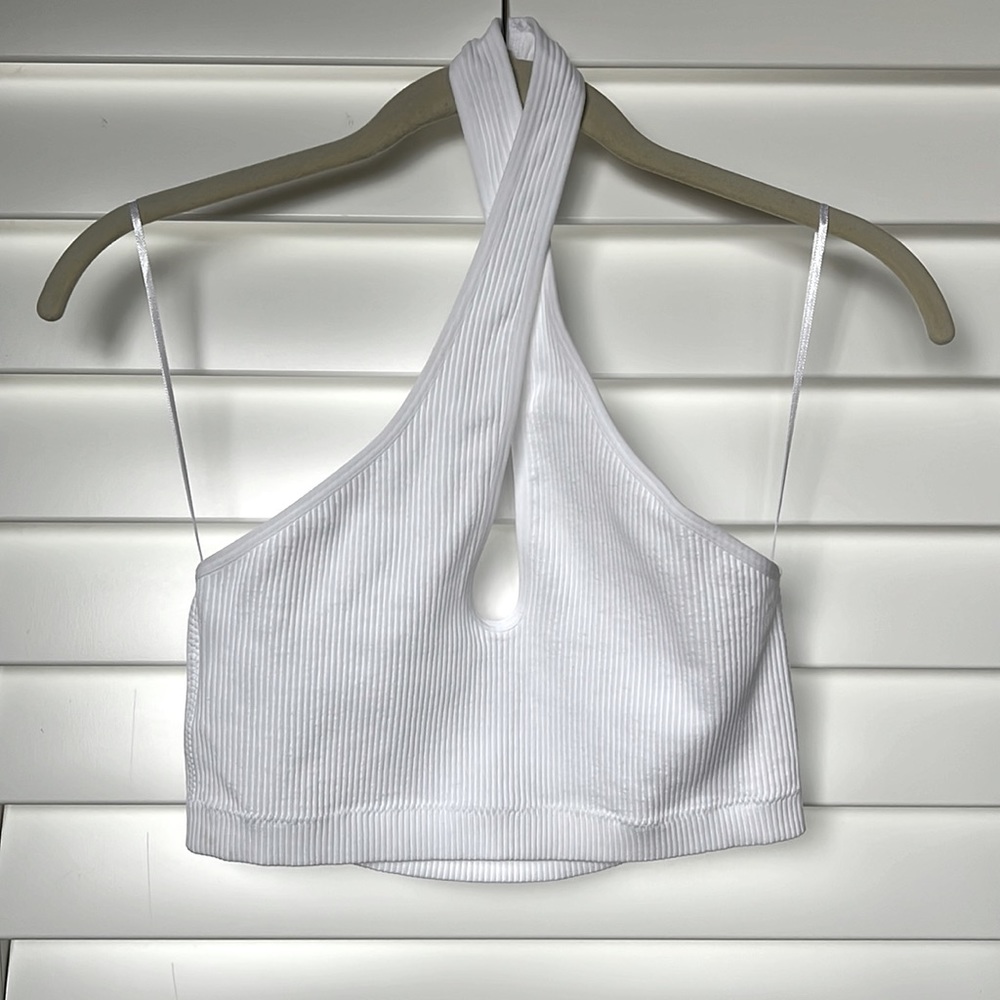 Halter Cross Crop Top by Garage